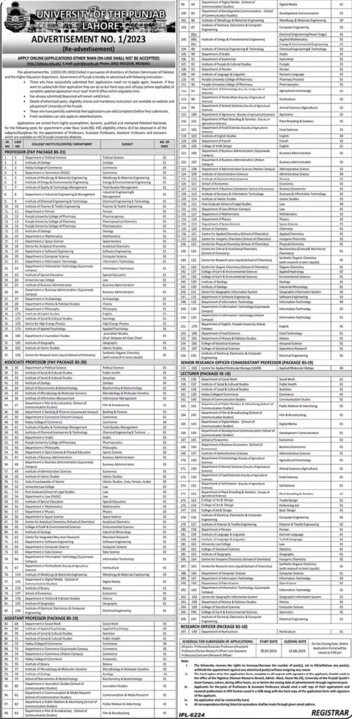 university of Punjab Lahore